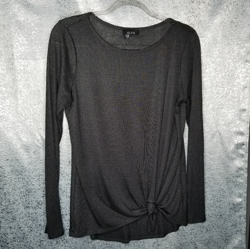 Women's Alyx Black Sheer Long Sleeve Black